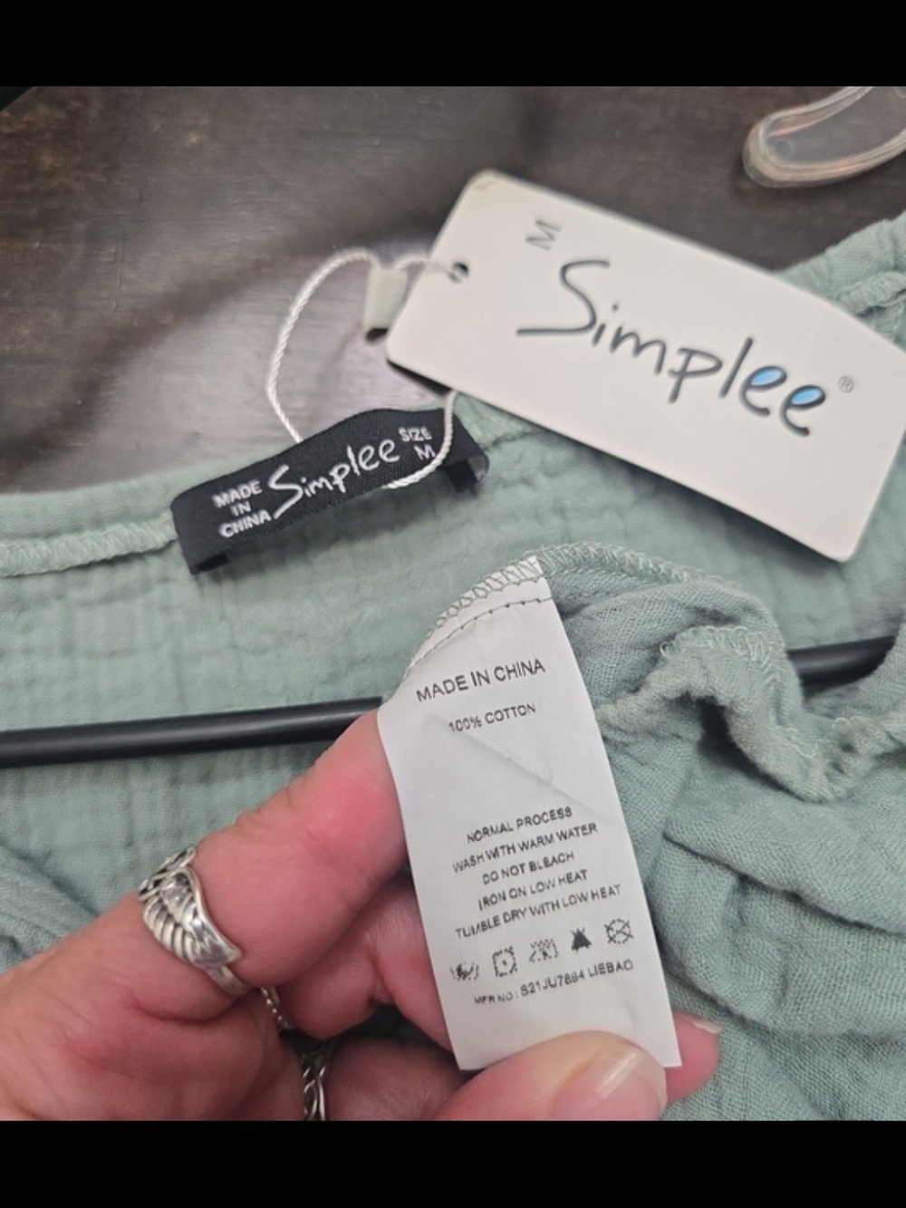 Simplee Sage Green Cotton Matching Set Sooo Cute!!! - Picture 6 of 6